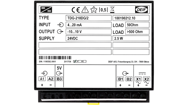 DEIF TDG-210DG transductor